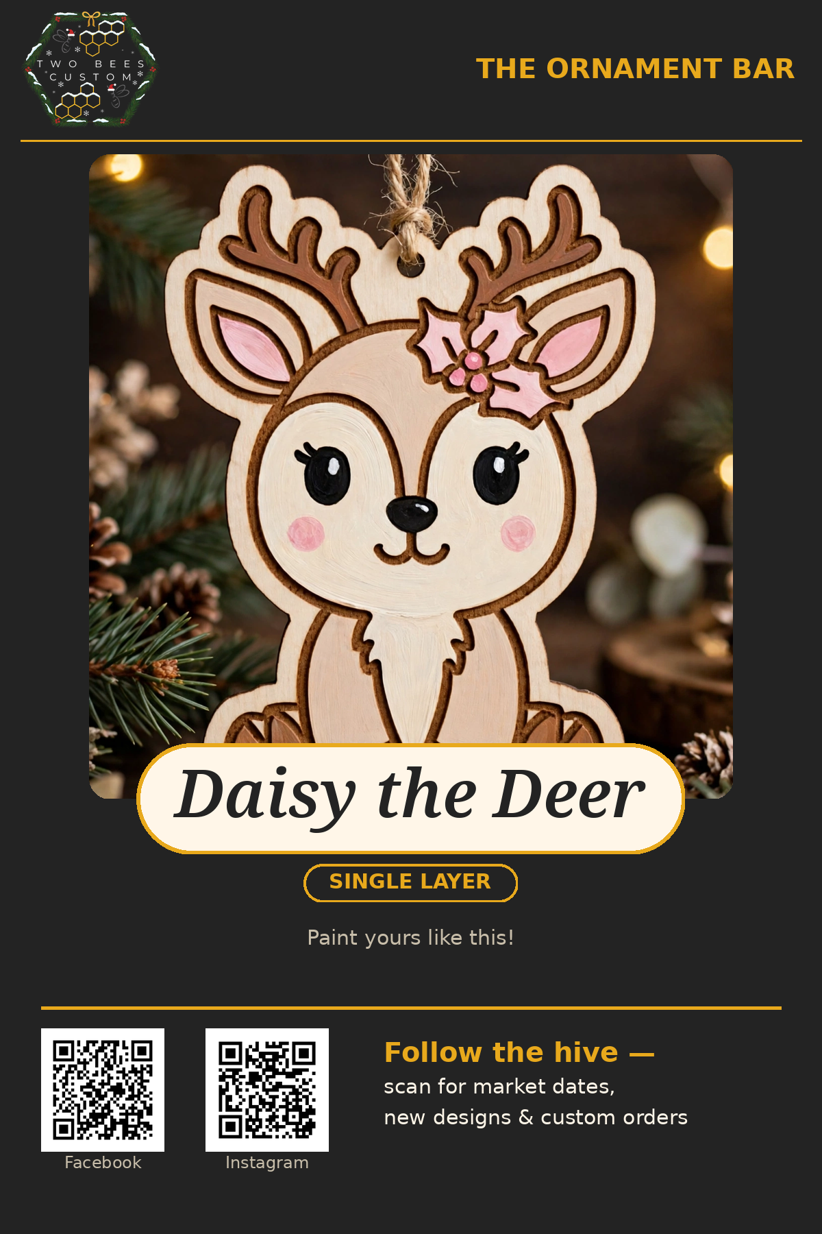 Daisy the Deer ornament kit