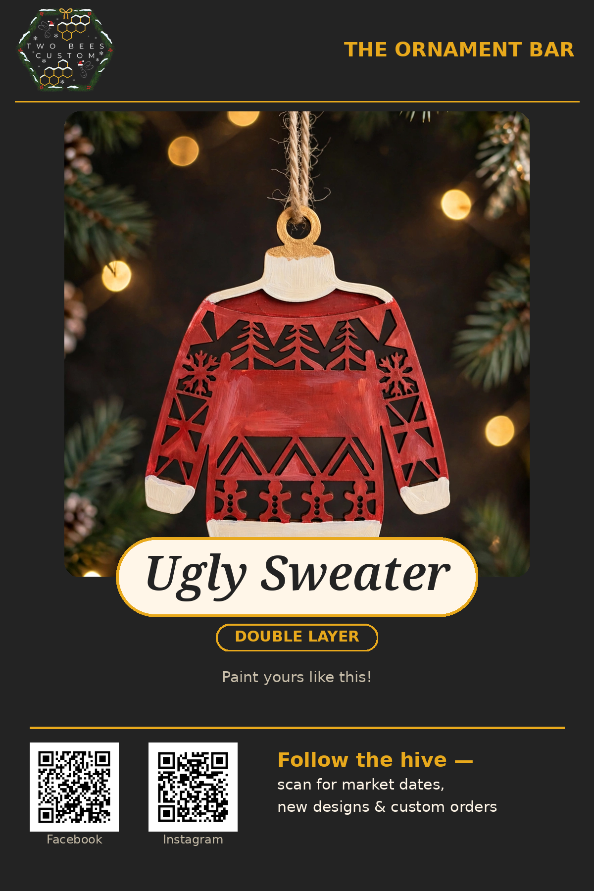 Ugly Sweater ornament kit