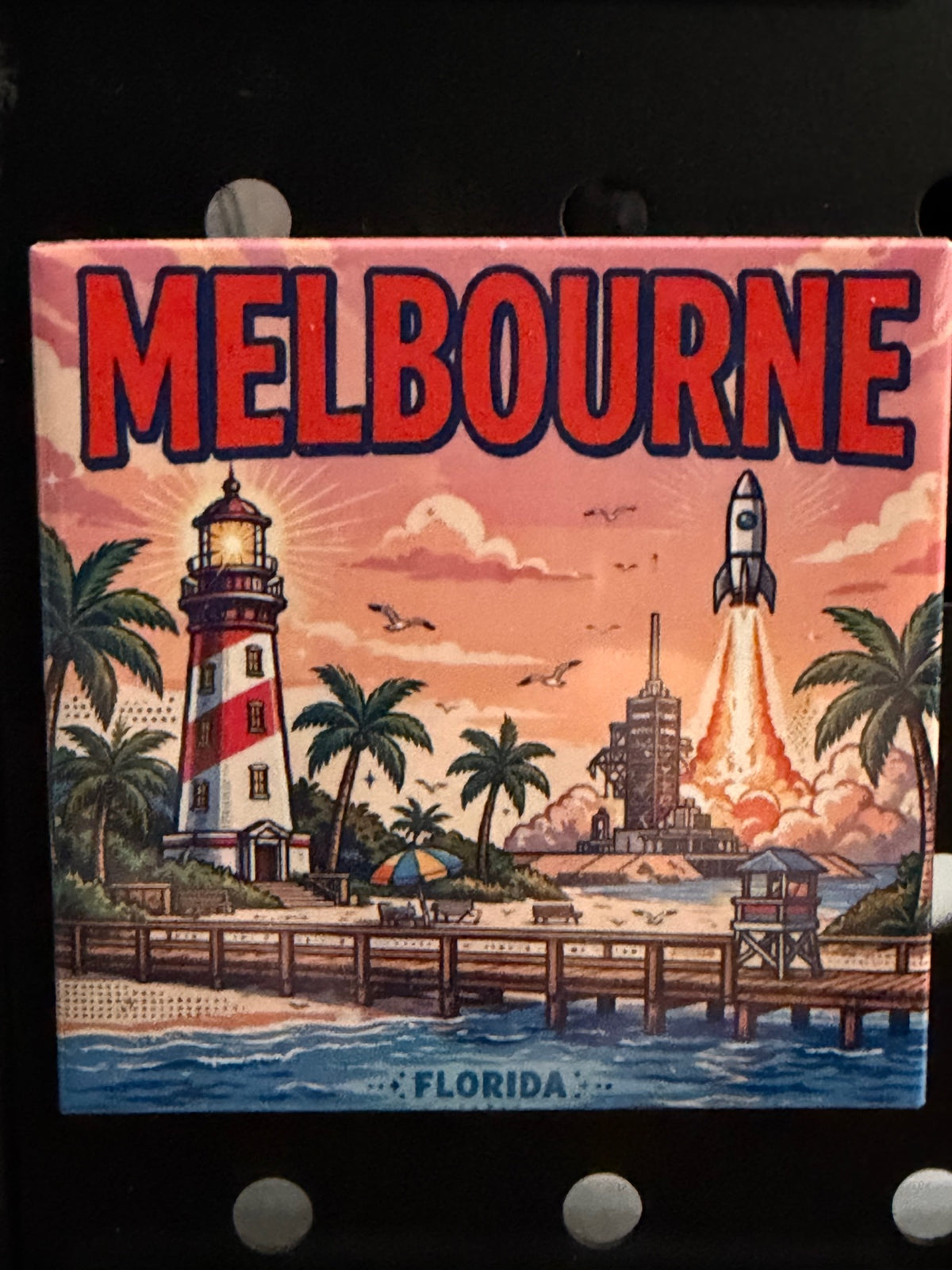Melbourne Florida Skyline Photo Magnet