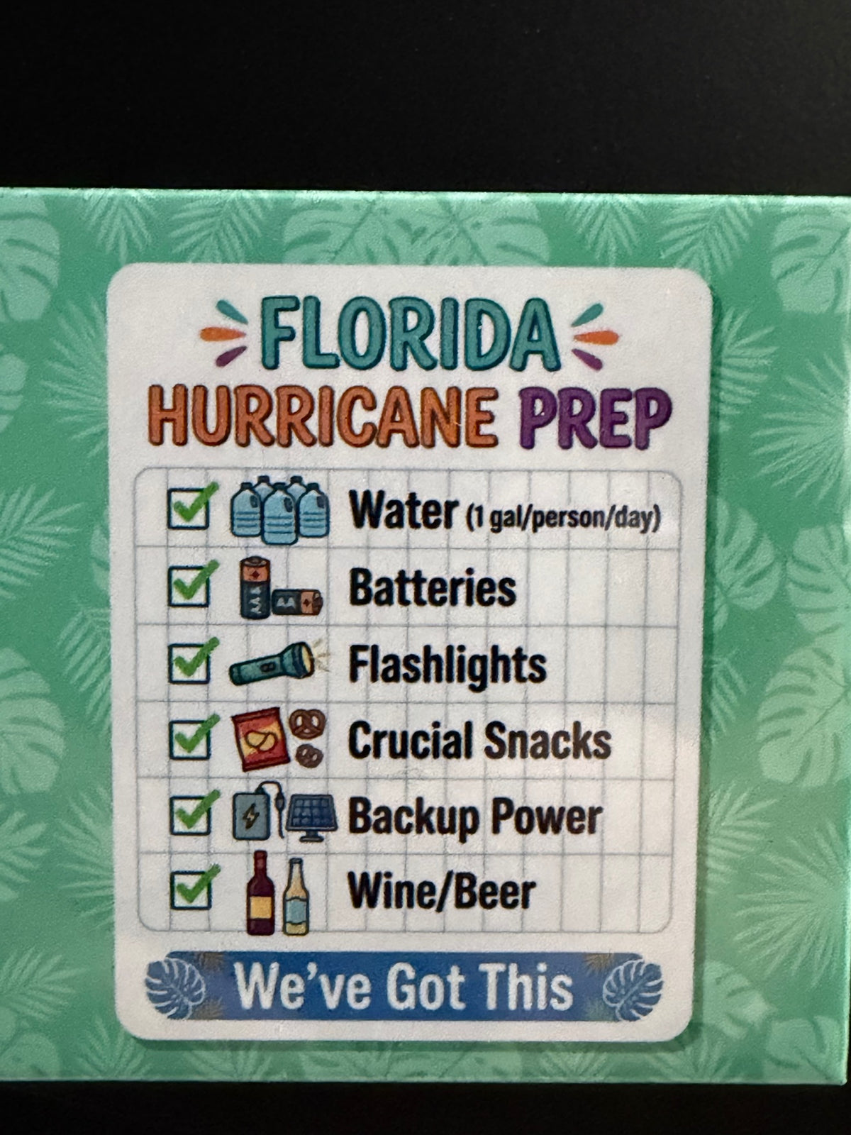 Florida Hurricane Prep Photo Magnet