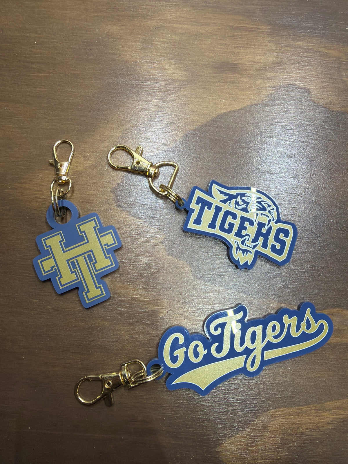 HT monogram, Tigers and Go Tigers keychains