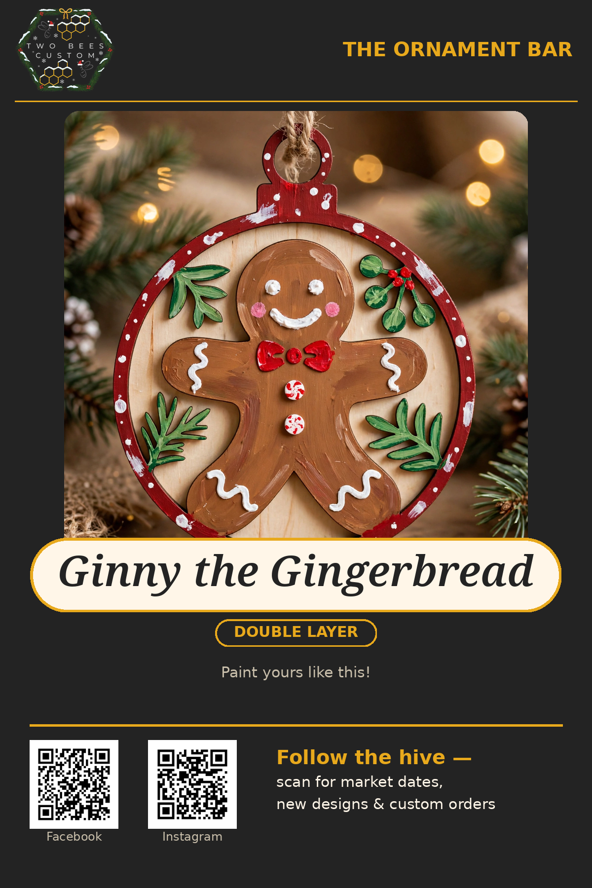 Ginny the Gingerbread ornament kit