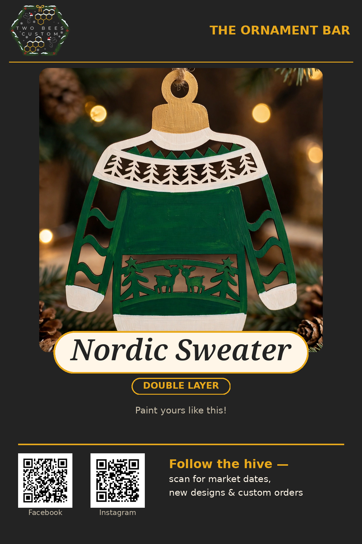Nordic Sweater ornament kit