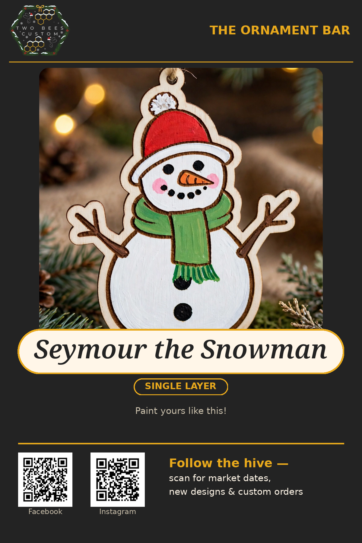 Seymour the Snowman ornament kit