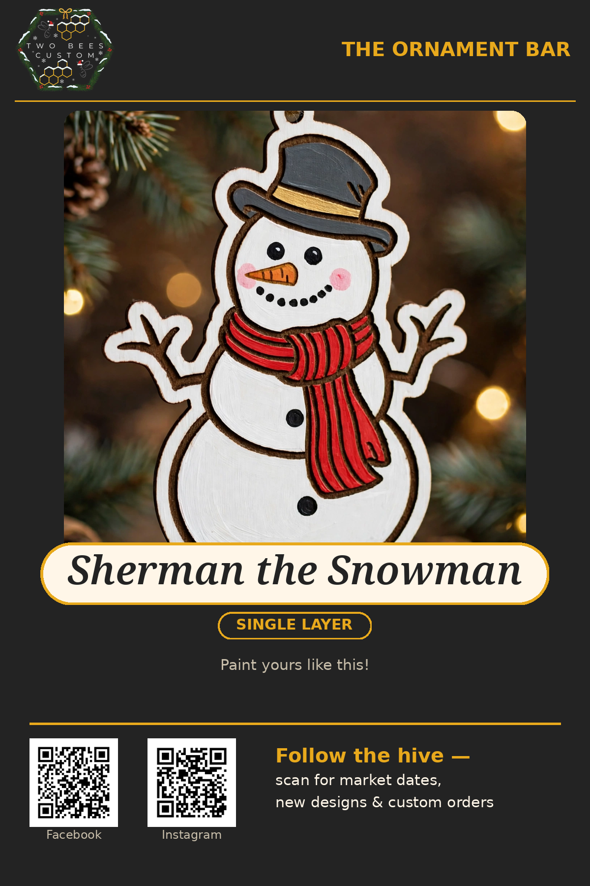 Sherman the Snowman ornament kit