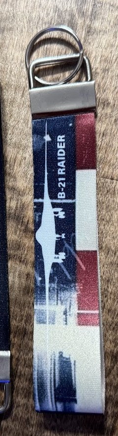 B-21 Raider lanyard keychain - Red White & Blue