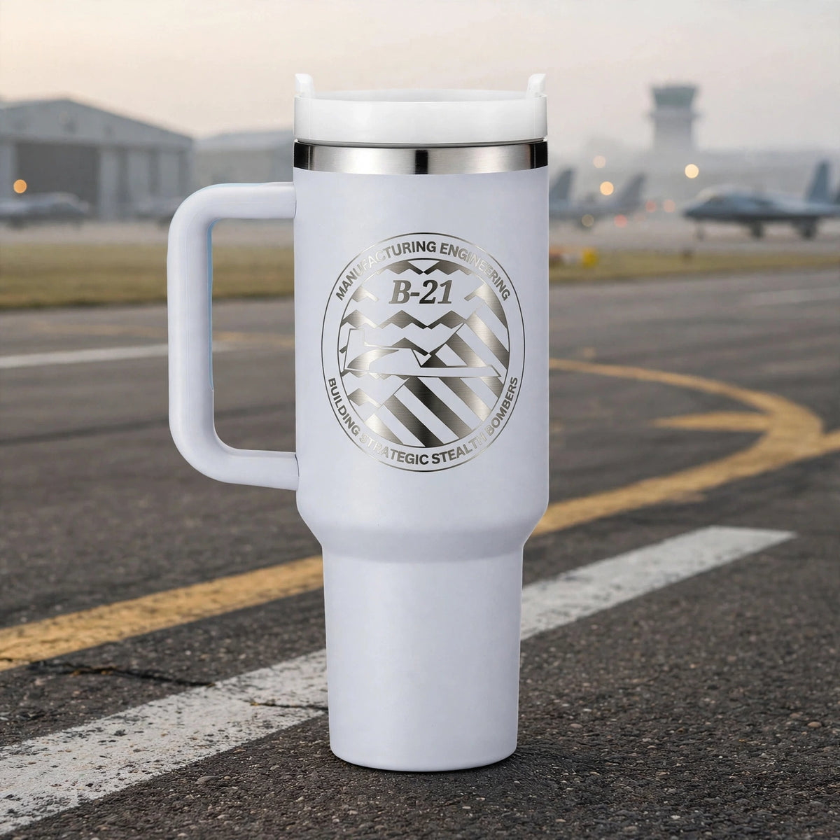 B-21 Manufacturing Engineering tumbler - Gray Silver